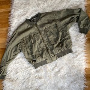 Like 🆕 Young Fabulous & Broke Olive Tencel Bomber Jacket